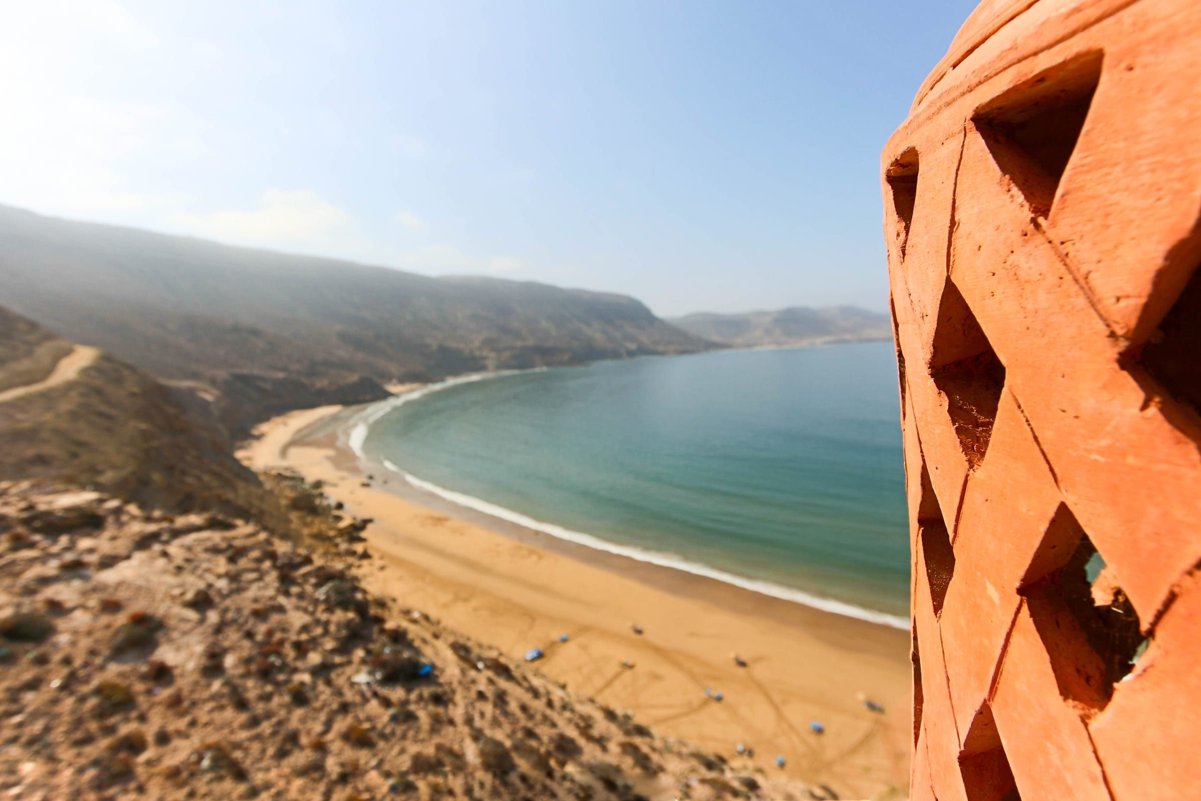 The bay seen from the cliff