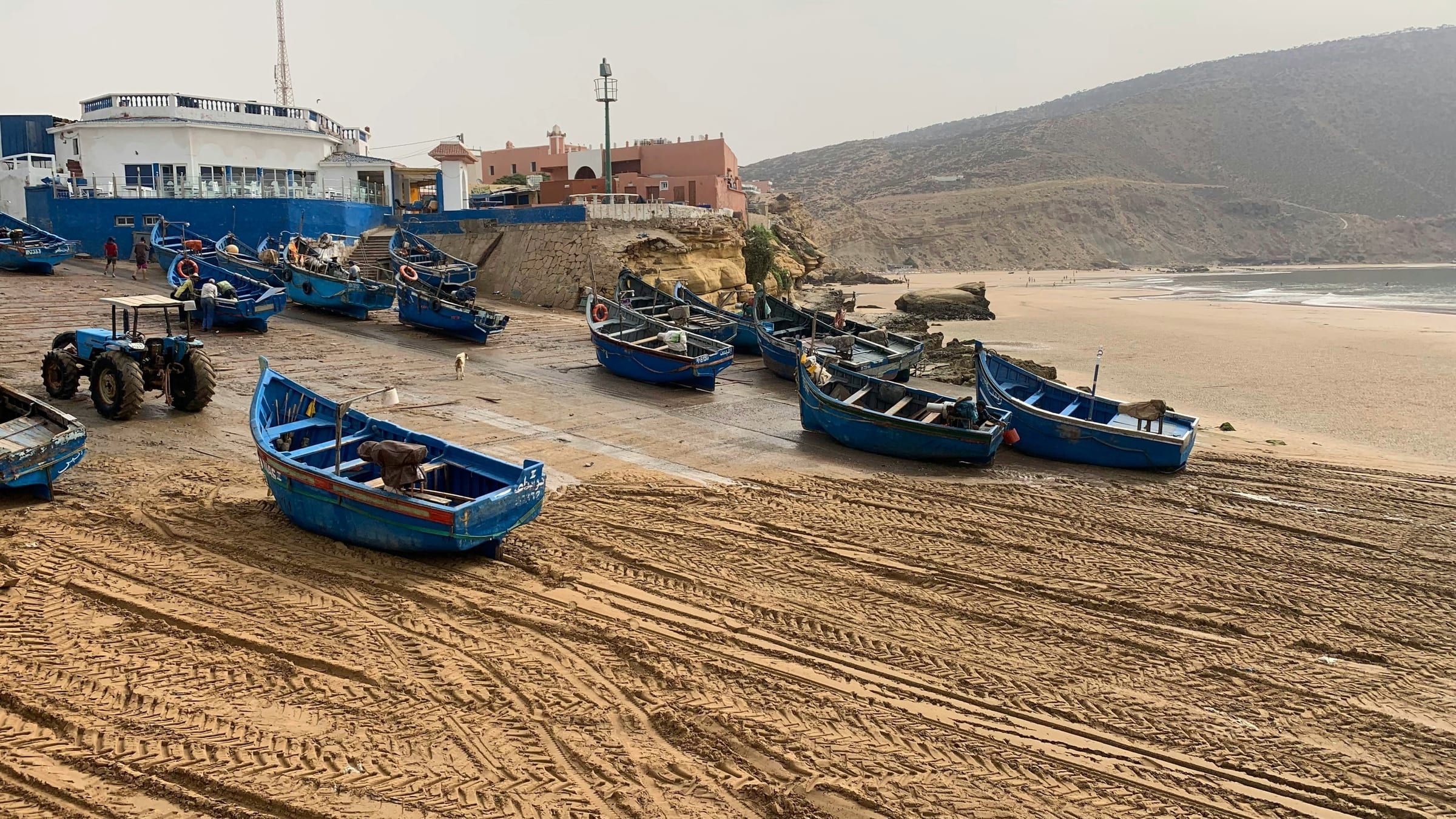 Fishing boats in Imsouane harbour, Morocco