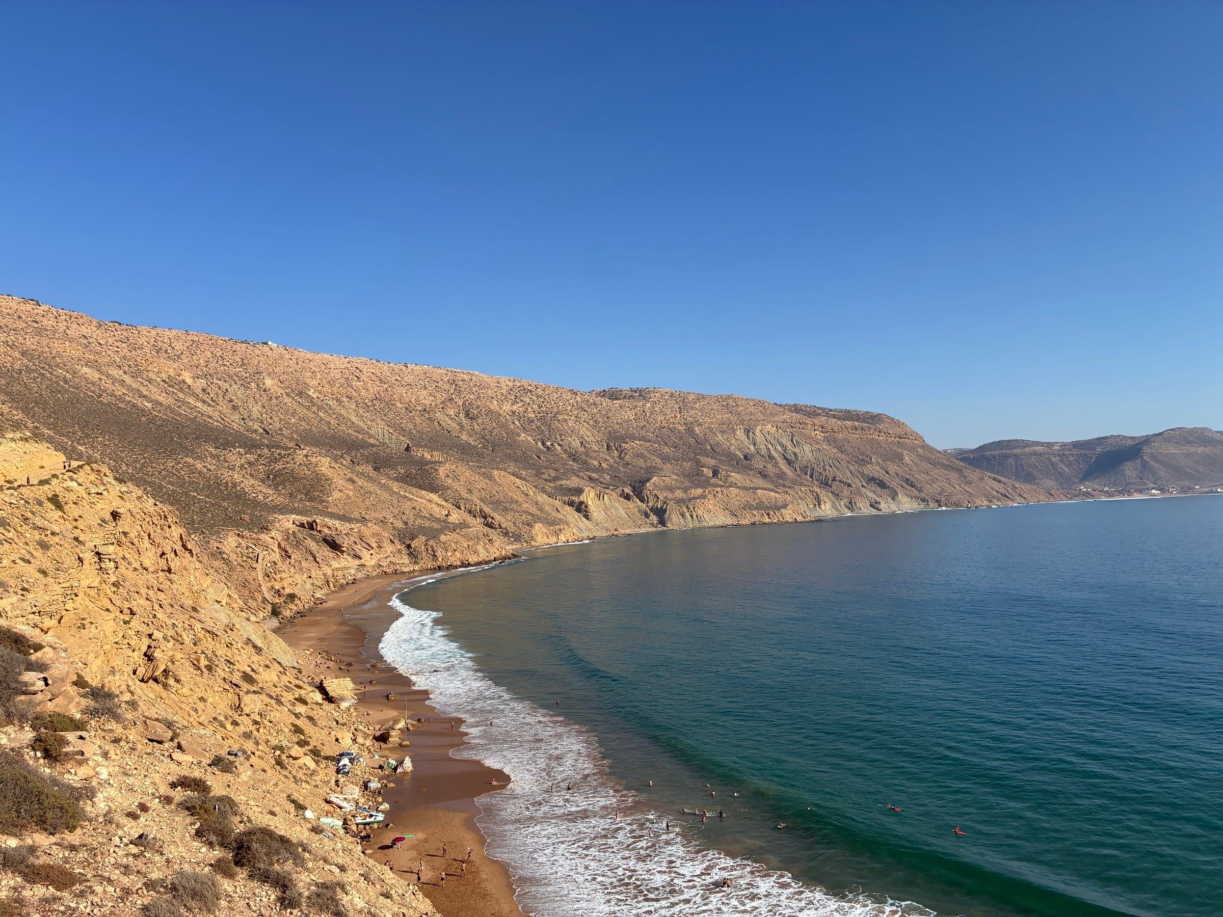 The cliffs and the bay of Imsouane